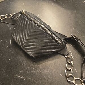 Black Quilted Chain Strap Bag Express